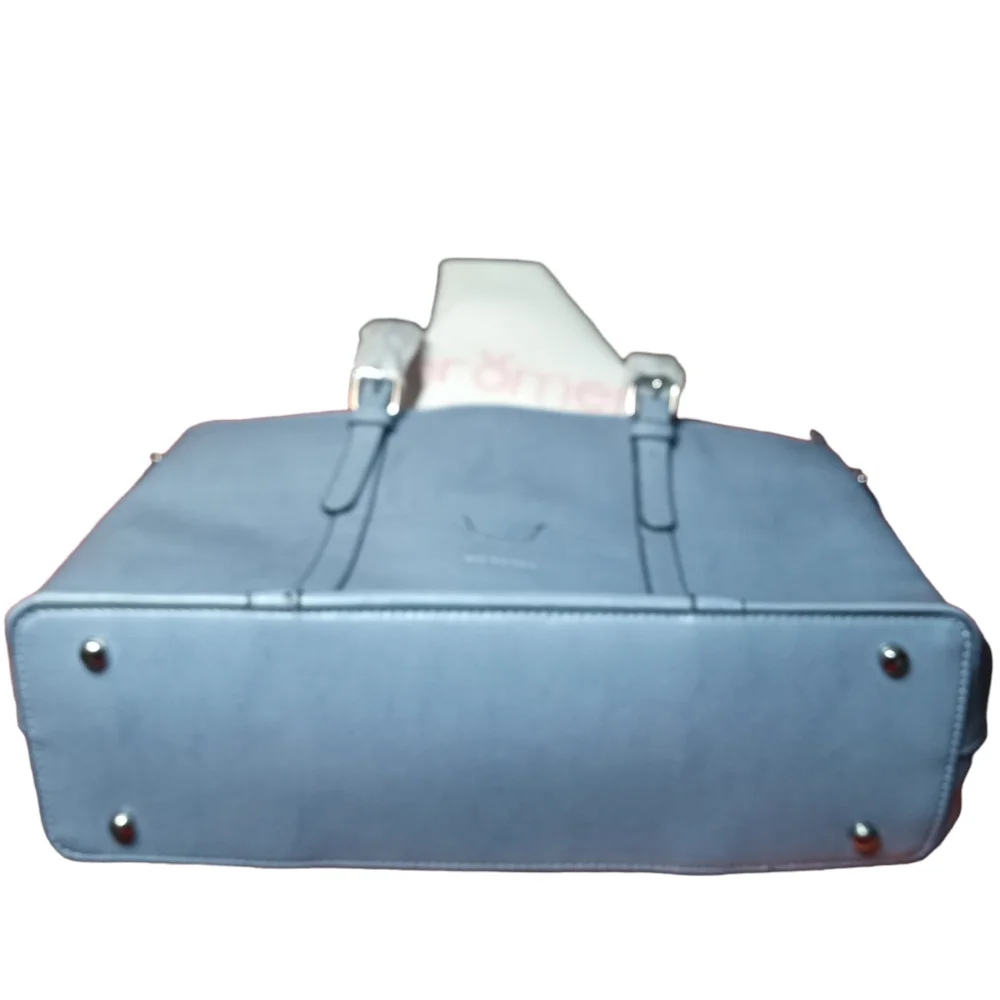 NWT Bromen Light Blue Faux Leather Laptop Bag